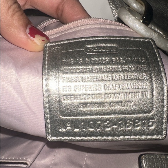 Coach Kristin Pewter 16814 Leather East West Satchel Shoulder Bag - Picture 6 of 6